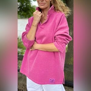 Sloppy Joe Red Peony Cotton collar pullover (size 1)